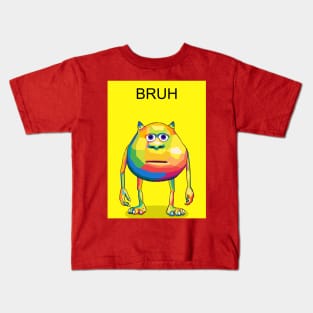 Bruh Meme Wpap Pop Art Kids T-Shirt